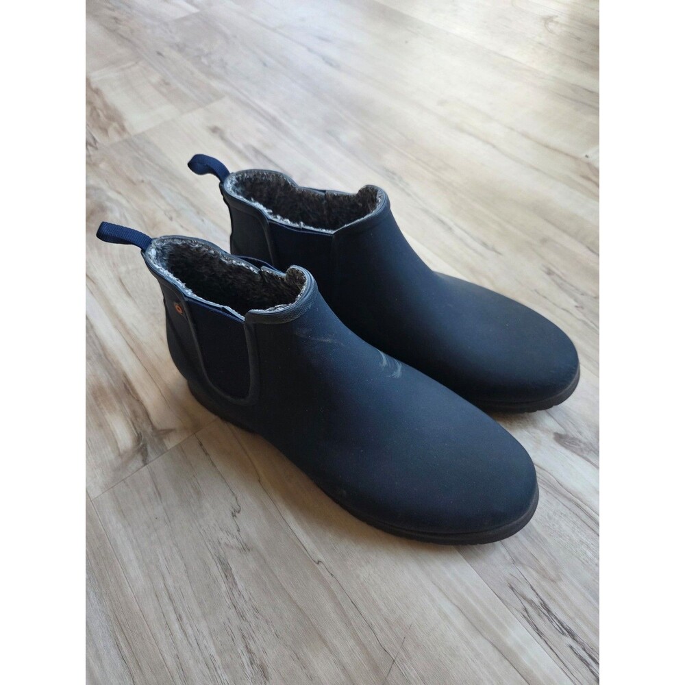 Bogs Women's Rubber Mini Boots Ankle Rain Boots Navy 10 Lined